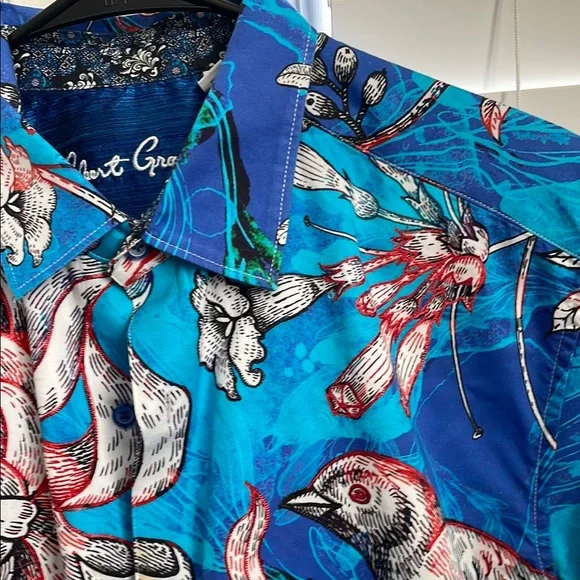 Robert Graham Men's Bird Print Shirt - Picture 2 of 3